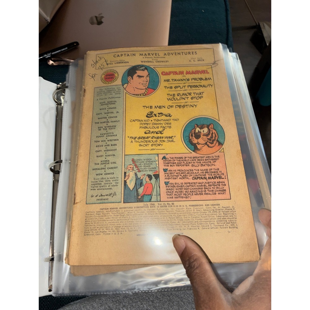 Vintage Comic Book Pages Binder Lot Marvel DC Spider-Man Captain America Kirby